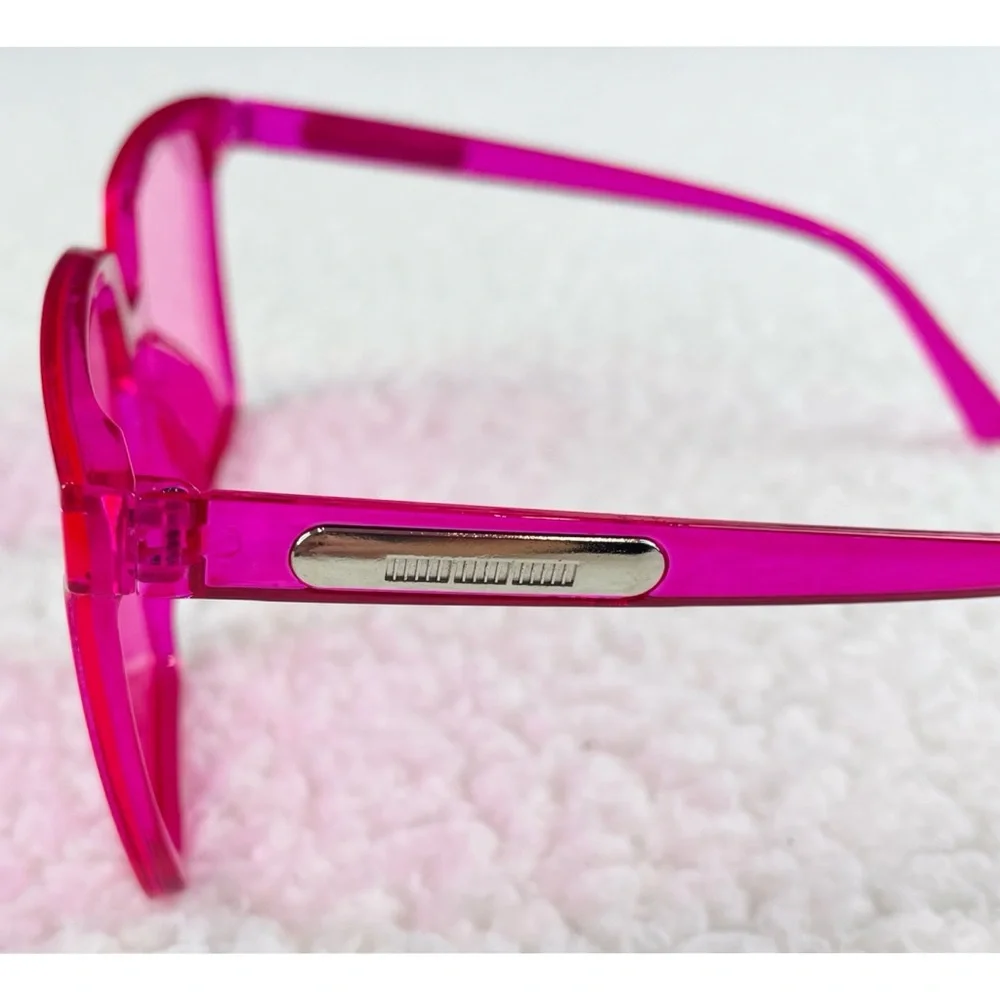 (NIB) RENNES • Hot Pink Square Frame Fashion Glasses - Picture 5 of 16